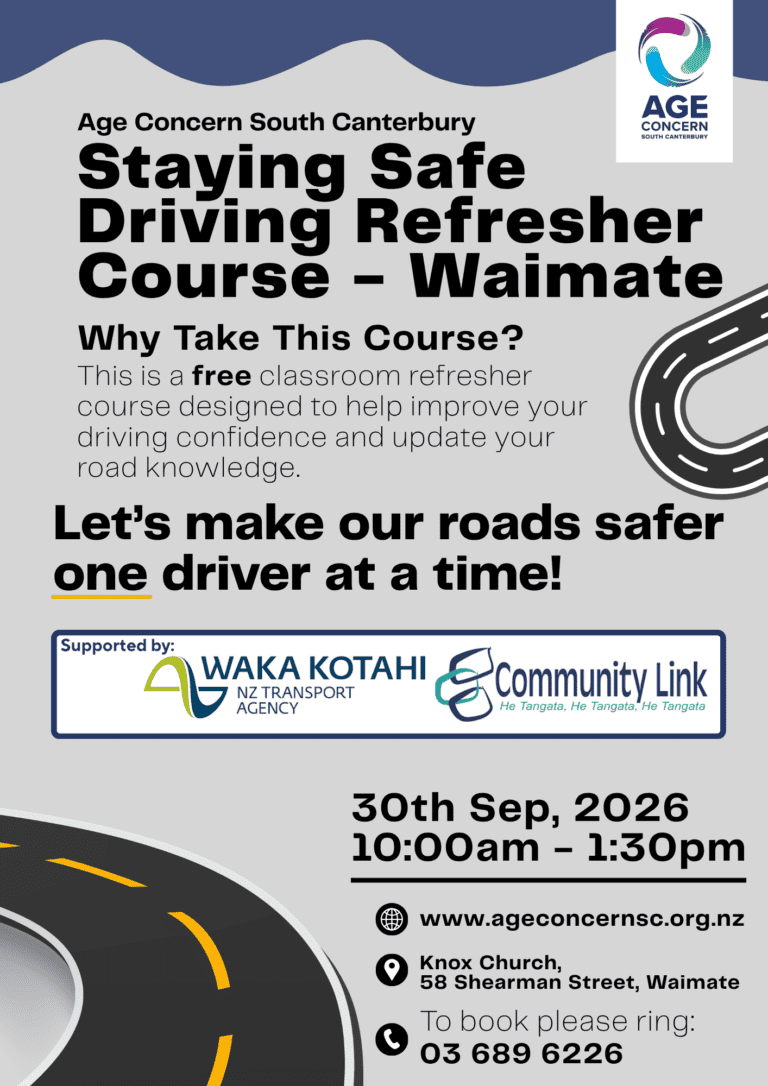 Staying Safe - Waimate (Sep)